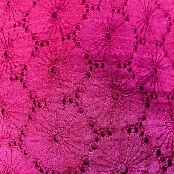 J. CREW THE PENCIL SKIRT ALLOVER COTTON DOILY LACE BURGUNDY RED SIZE 8 - Picture 6 of 10